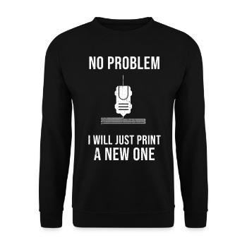 3d Printer Gift for Nerd Hobby Printing Machine - Unisex Sweatshirt - black - Front - Alina (178cm) & Michal (187cm)