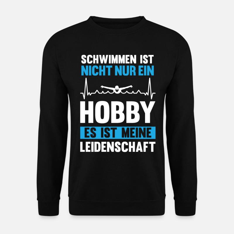 Schwimmen Schwimmer - Unisex Pullover - Schwarz