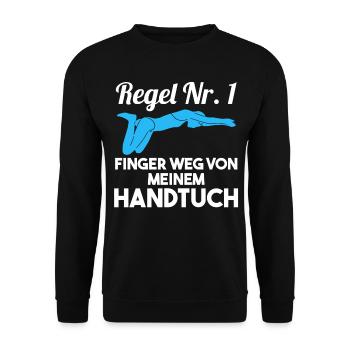Schwimmer Schwimmbad Schwimmen - Unisex Pullover - Schwarz - Vorne - Alina (178cm) & Michal (187cm)