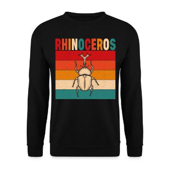 Hercules Rhinoceros Beetle Entomologist Present Id - Unisex Sweatshirt - black - Front - Alina (178cm) & Michal (187cm)