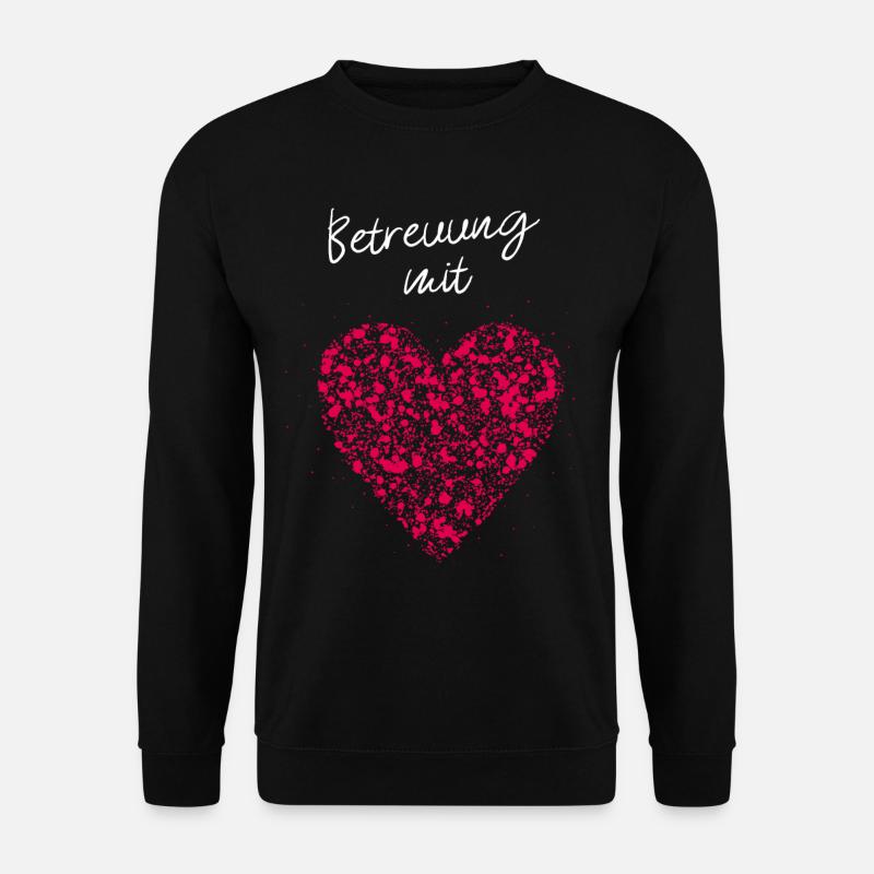 Betreuung mit Herz Pflege Kinderheim - Unisex Pullover - Schwarz