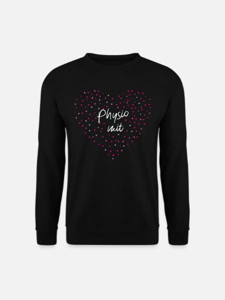 Physiotherapie mit Herz Physiotherapeut - Unisex Pullover - Schwarz