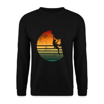 Climbing Bouldering Climbing for climbers - Unisex Sweatshirt - black - Front - Alina (178cm) & Michal (187cm)