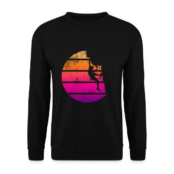 Climbing Bouldering Climbing for climbers - Unisex Sweatshirt - black - Front - Alina (178cm) & Michal (187cm)
