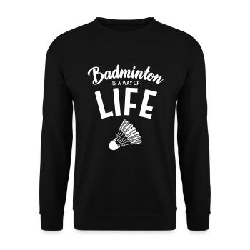 Badminton and badminton - Unisex Sweatshirt - black - Front - Alina (178cm) & Michal (187cm)