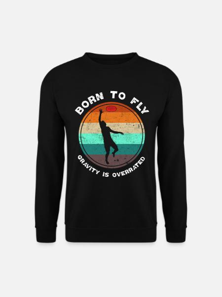 Born to fly Ultimate Frisbee - Unisex Pullover - Schwarz