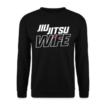 Jiu Jitsu Wife Girl Jiu Jitsu Wife - Unisex Sweatshirt - black - Front - Alina (178cm) & Michal (187cm)