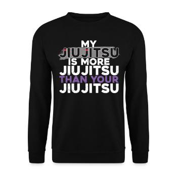 Jiu Jitsu Mon Jiu Jitsu est plus Jiu - Sweat-shirt Unisexe - noir - Devant - Alina (178cm) & Michal (187cm)