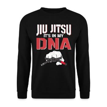 Jiu Jitsu Belt Jiu Jitsu It Is In - Unisex Sweatshirt - black - Front - Alina (178cm) & Michal (187cm)