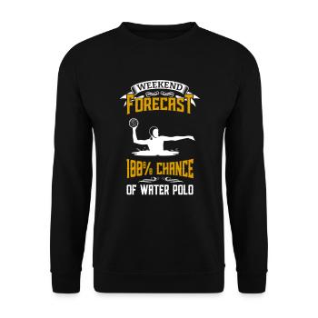 Water Polo Joueur de Water Polo Cadeau de Water Polo - Sweat-shirt Unisexe - noir - Devant - Alina (178cm) & Michal (187cm)