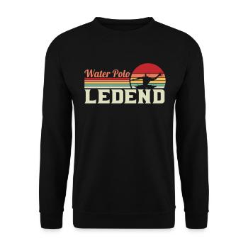 Water Polo Water Polo Player Water Polo Gift - Unisex Sweatshirt - black - Front - Alina (178cm) & Michal (187cm)