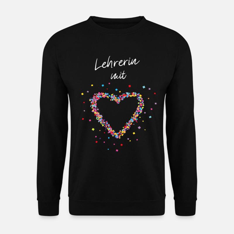 Lehrerin mit Herz Pädagogin Unterricht - Unisex Pullover - Schwarz