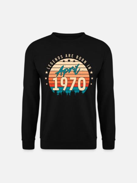 April 1970 Retro - Unisex Sweatshirt - black