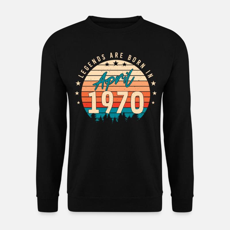 April 1970 Retro - Unisex Sweatshirt - black