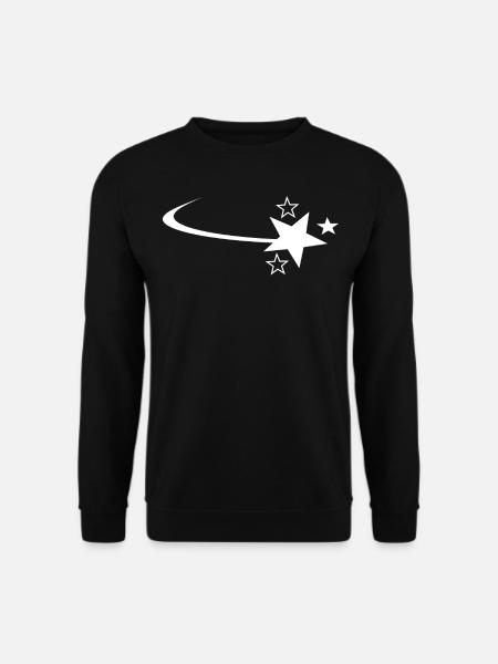 White shooting star - Unisex Sweatshirt - black