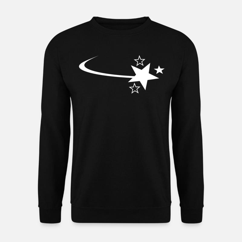 White shooting star - Unisex Sweatshirt - black