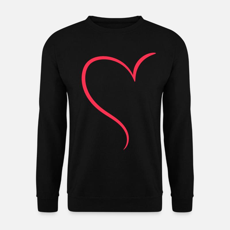Half Red Heart Love - Unisex Sweatshirt - black