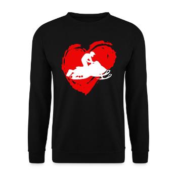 snowmobile - Unisex Pullover - Schwarz - Vorne - Alina (178cm) & Michal (187cm)