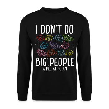 Pediatrician PEDS big people Children Doctor - Unisex Sweatshirt - black - Front - Alina (178cm) & Michal (187cm)