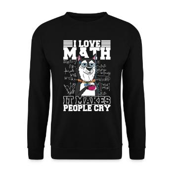 Professeur de mathématiques - Sweat-shirt Unisexe - noir - Devant - Alina (178cm) & Michal (187cm)