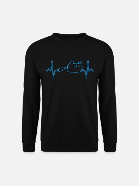 Kanu Kayak Herzschlag - Unisex Pullover - Schwarz