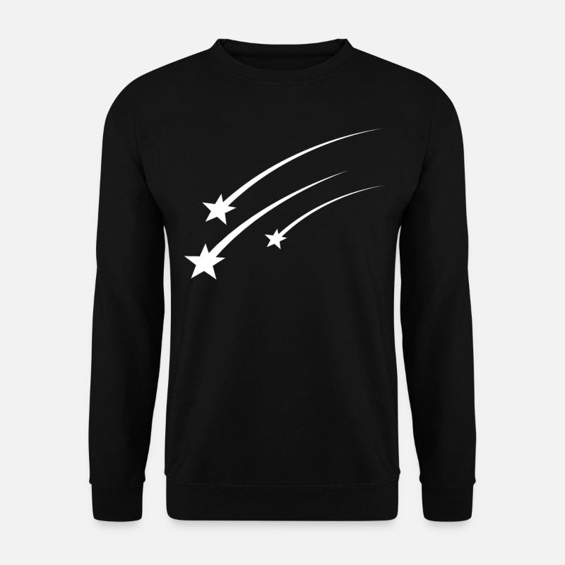 White shooting stars - Unisex Sweatshirt - black