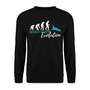Space Shuttle Evolution - Unisex Sweatshirt - black - Front - Alina (178cm) & Michal (187cm)