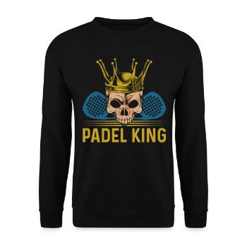 Padel King Für Padel Tennis Spieler - Unisex Pullover - Schwarz - Vorne - Alina (178cm) & Michal (187cm)