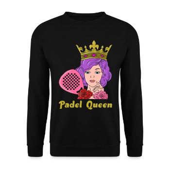 Padel Queen pour les joueurs de padel - Sweat-shirt Unisexe - noir - Devant - Alina (178cm) & Michal (187cm)