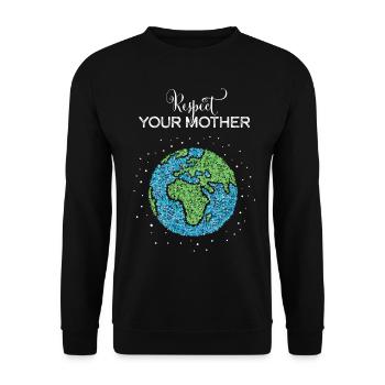 Mother Earth Environment ClimateEnvironmental protection - Unisex Sweatshirt - black - Front - Alina (178cm) & Michal (187cm)