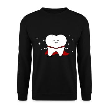 Zahnarzt Geschenk - Unisex Pullover - Schwarz - Vorne - Alina (178cm) & Michal (187cm)