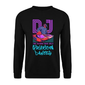 DISC JOCKEY - Unisex Sweatshirt - black - Front - Alina (178cm) & Michal (187cm)