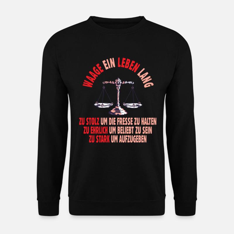 Sternzeichen Waage - Unisex Pullover - Schwarz