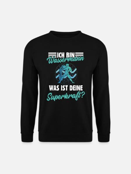 Sternzeichen Wassermann - Unisex Pullover - Schwarz