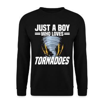 Tornado Hunter Tornado Tornado Chaser Hurricane - Unisex Sweatshirt - black - Front - Alina (178cm) & Michal (187cm)