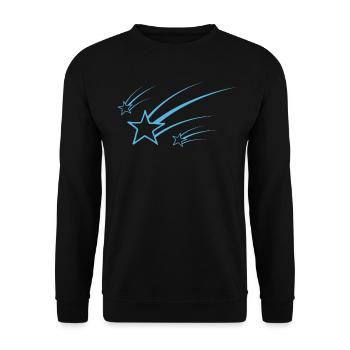 Blue shooting stars - Unisex Sweatshirt - black - Front - Alina (178cm) & Michal (187cm)