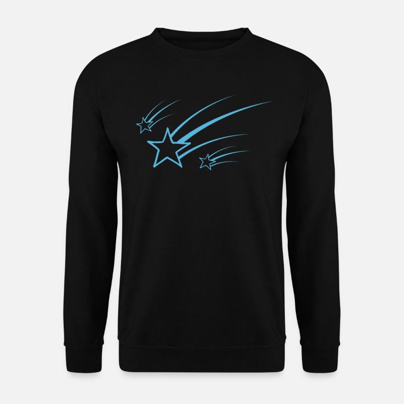 Blaue Sternschnuppen - Unisex Pullover - Schwarz