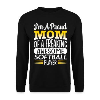 Maman d’un joueur de softball génial et effrayant - Sweat-shirt Unisexe - noir - Devant - Alina (178cm) & Michal (187cm)