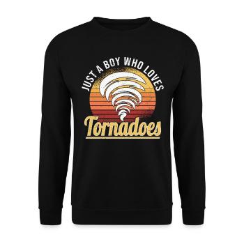 Tornado Hunter Tornado Tornado Chaser Hurricane - Unisex Sweatshirt - black - Front - Alina (178cm) & Michal (187cm)