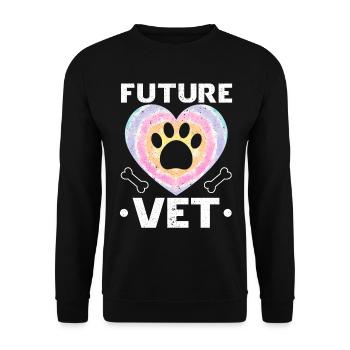 Future Veterinarian Veterinarian Veterinarian - Unisex Sweatshirt - black - Front - Alina (178cm) & Michal (187cm)