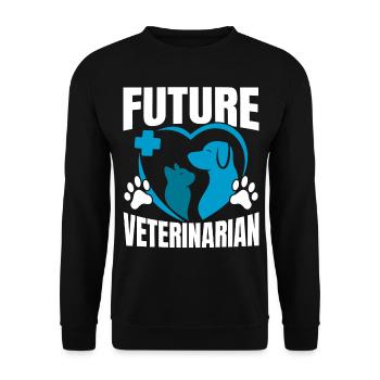 Future Veterinarian Veterinarian Veterinarian Veterinarian - Unisex Sweatshirt - black - Front - Alina (178cm) & Michal (187cm)