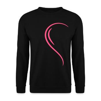 Half Heart Pink Love - Unisex Sweatshirt - black - Front - Alina (178cm) & Michal (187cm)