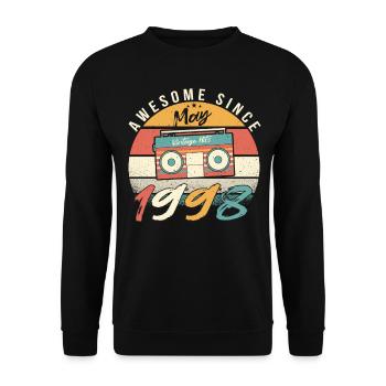Mai 1998 Mois de naissance - Sweat-shirt Unisexe - noir - Devant - Alina (178cm) & Michal (187cm)