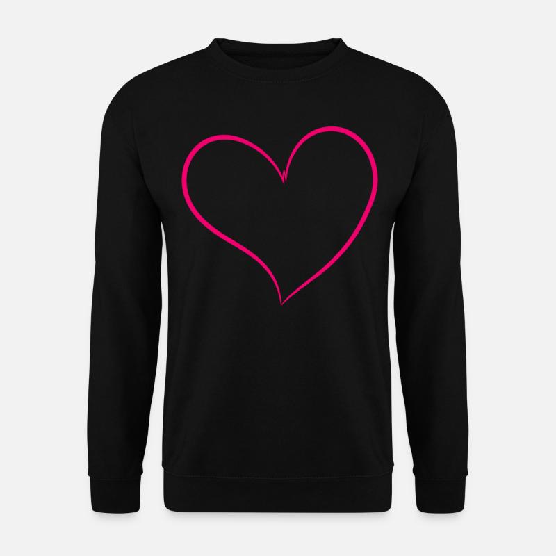 Pinkes Herz - Unisex Pullover - Schwarz