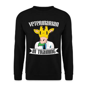 Veterinarian training Veterinarian Future Veterinarian - Unisex Sweatshirt - black - Front - Alina (178cm) & Michal (187cm)
