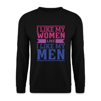 Mois de la fierté LGBTQ Bisexuel - Sweat-shirt Unisexe - noir - Devant - Alina (178cm) & Michal (187cm)