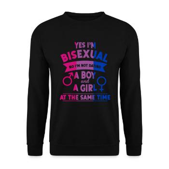 Mois de la fierté LGBTQ Bisexuel - Sweat-shirt Unisexe - noir - Devant - Alina (178cm) & Michal (187cm)
