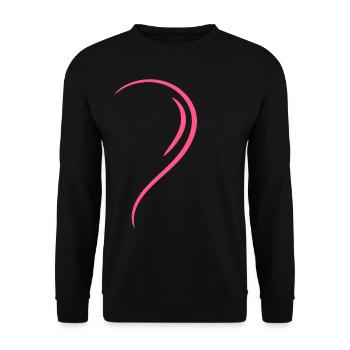 Half Heart Pink Love - Unisex Sweatshirt - black - Front - Alina (178cm) & Michal (187cm)