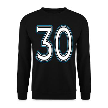 Numéro numéro 30 - Sweat-shirt Unisexe - noir - Devant - Alina (178cm) & Michal (187cm)