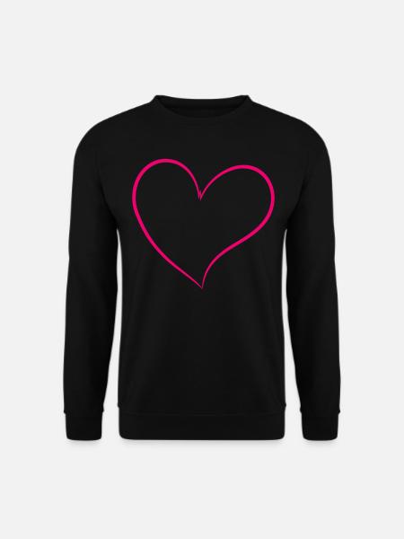 Pink Heart - Unisex Sweatshirt - black
